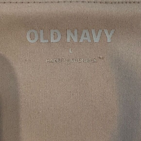 Old Navy Long Sleeve V-Neck Cropped Top Pullover Beige Layer Women's Size L - Picture 8 of 8